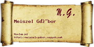 Meiszel Gábor névjegykártya